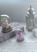 プリザーブドフラワー ガラスドームアレンジ（縦19cm）